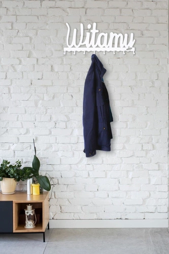 Nástěnný věšák Witamy bílý