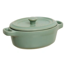 Keramická oválná zapékací mísa zelená 5five simply smart na lasagne 14,7 cm