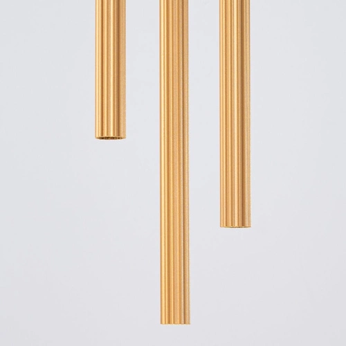 Závěsné svítidlo ARCHE 3P zlaté moderní, nastavitelné do obýváku a jídelny SOLLUX