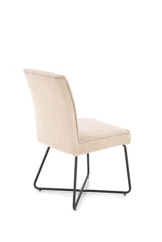 Čalouněná jídelní židle Omara béžová moderní loftová na lyžinách Intesi