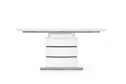 Rozkládací jídelní stůl Benno bílý glamour 160-200 cm moderní MDF kov Intesi