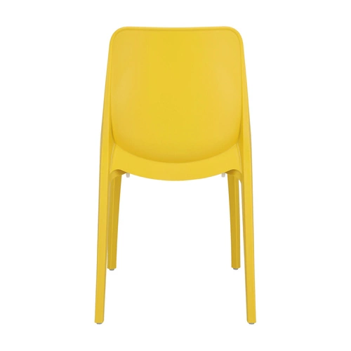 Zahradní žlutá stohovatelná židle z plastu Ginevra moderní na zahradu a terasu SCAB Design