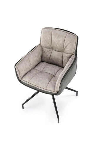 Otočná židle Rolan Intesi čalouněná šedá s područkami do kanceláře a obývacího pokoje