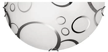 Stropní skleněné svítidlo Doka bílé moderní do obýváku a koupelny 30 cm