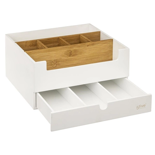 Organizér Natureo se zásuvkou bílý