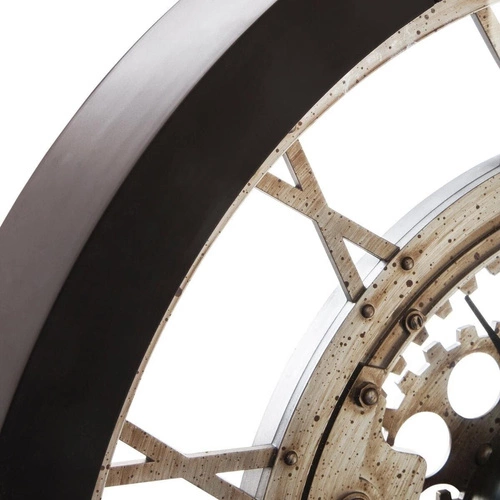 Nástěnné hodiny Ivy 61 cm industriální s viditelným mechanismem do obývacího pokoje Atmosphera