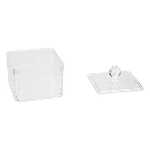 Selena organizér na kosmetiku průhledný s víkem 5five simply smart do koupelny a na toaletní stolek