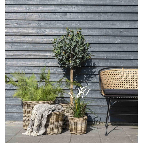 Dekorační koše Bogor House Nordic z ratanu kubu sada 4 ks do obýváku