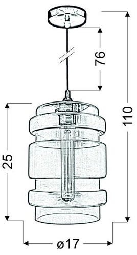 Závěsná lampa Decorado 18 1x60W E27 zelené stínidlo + žárovka