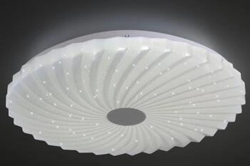 Stropní LED svítidlo Calipso bílý kulatý 48,5 cm moderní s dálkovým ovládáním do obýváku