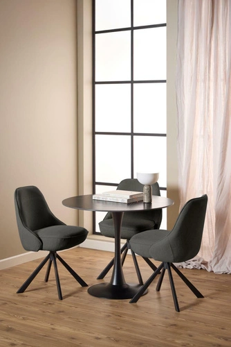 Čalouněná otočná jídelní a obývací židle Carlton černá Actona