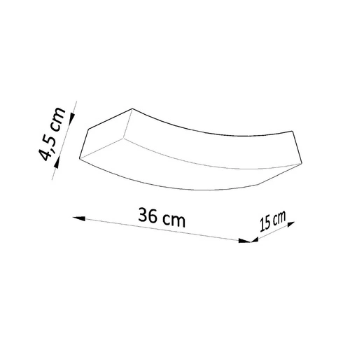 Moderní keramická bílá nástěnná lampa HATTOR Sollux Lighting do obýváku a ložnice 36 cm