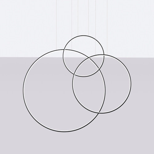 Moderní závěsné LED svítidlo RIO 3 černé do obývacího pokoje a jídelny 3bodové Thoro