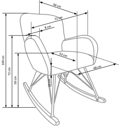 Krémové houpací křeslo Natsu