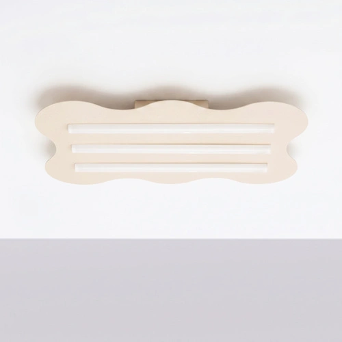 Stropní LED svítidlo KLOVER moderní béžové do obývacího pokoje 66 cm