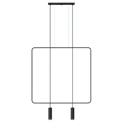 Moderní závěsné svítidlo Rana 2 černé do obýváku a nad stůl, kovové, Thoro