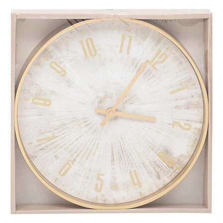 Nástěnné hodiny zlaté Izzie 30 cm Atmosphera moderní tiché do obýváku nebo ložnice