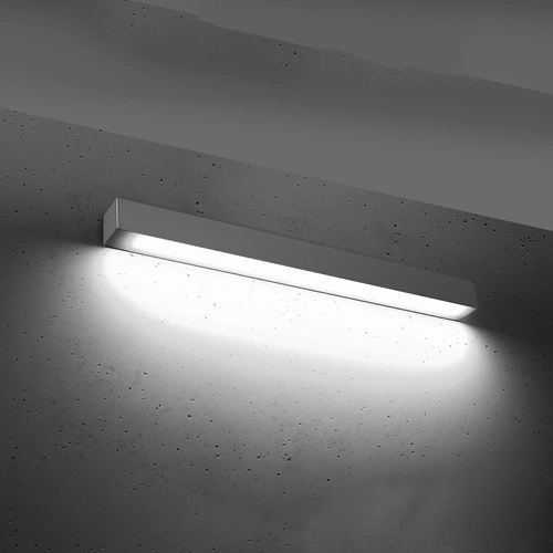 Nástěnné LED svítidlo Pinne 67 cm šedé moderní do obýváku a ložnice Thoro