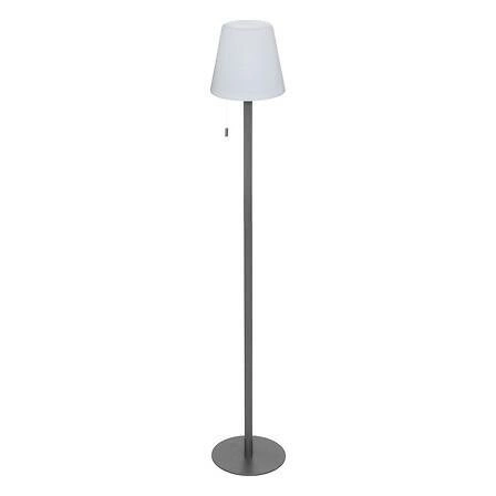 LED stojací lampa Zack šedá moderní do obýváku a na terasu s nastavitelnou barvou světla