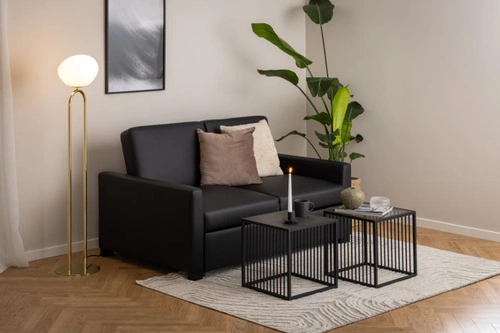 Konferenční stolek Strington 40x40cm mramor černý