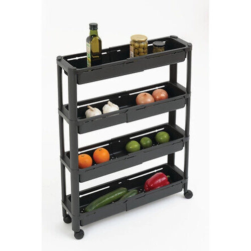 Vozík s funkcí rozšíření 4-úrovňový černý