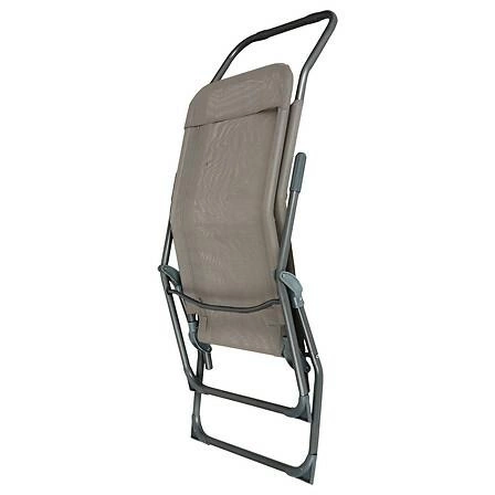 Antracitové/taupe skládací lehátko