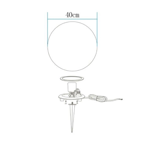 Zahradní lampa koule BALL M bílá 40 cm