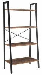 Rustikální kovová knihovna Barclay hnědá do obýváku a kanceláře 130,5 cm