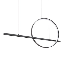 Závěsné LED svítidlo GLAD černé moderní nastavitelné do obýváku kuchyně nebo nad ostrůvek