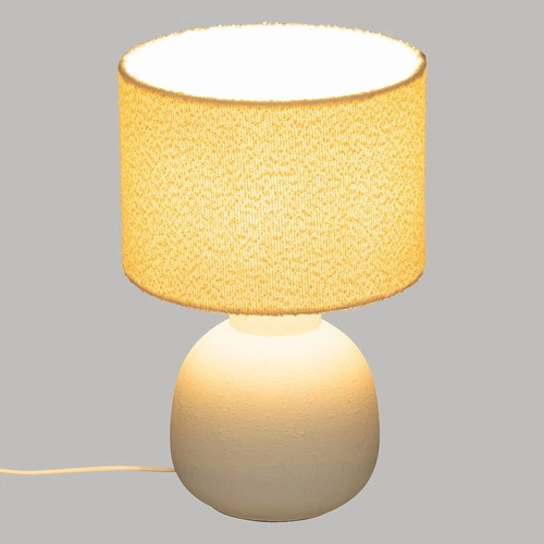 Noční lampička do ložnice Lali 43 cm bílá moderní s textilním stínidlem Atmosphera skandinávský styl