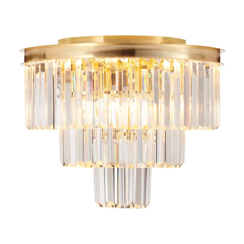 Stropní svítidlo SPLENDORE kulaté zlaté glamour 50 cm do obýváku a ložnice