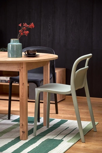 Rozkládací kulatý jídelní stůl Nigo Intesi dub přírodní moderní 102–142 cm