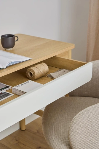 Psací stůl Alpena dub skandinávský moderní se zásuvkou 110 cm