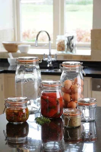 Sklenice 1l, Round Clip Top Jar KILNER