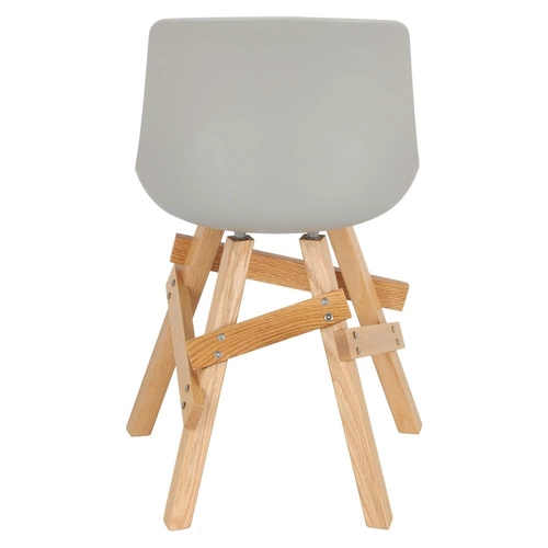 Jídelní židle Rail Intesi šedá moderní skandinávská dřevěné nohy