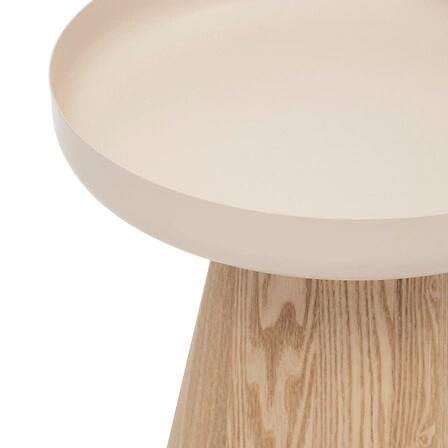 Konferenční stolek Hercyna kulatý 40 cm do obývacího pokoje skandinávský styl