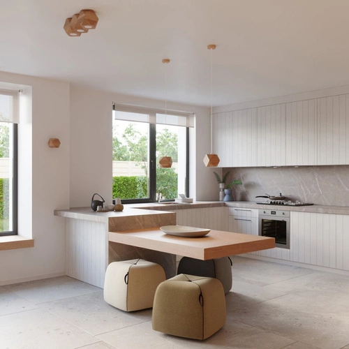 Stropní svítidlo WOODY 1 z přírodního dřeva do obýváku a předsíně