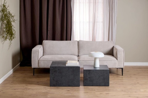 Sada 2 konferenčních stolků Dice černé loftové čtvercové do obývacího pokoje moderní Actona