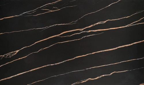 Rozkládací jídelní stůl Nozel černý mramor 140–200 cm moderní do jídelny a obýváku žulový