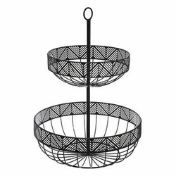 Koš na ovoce 2-úrovňový černý