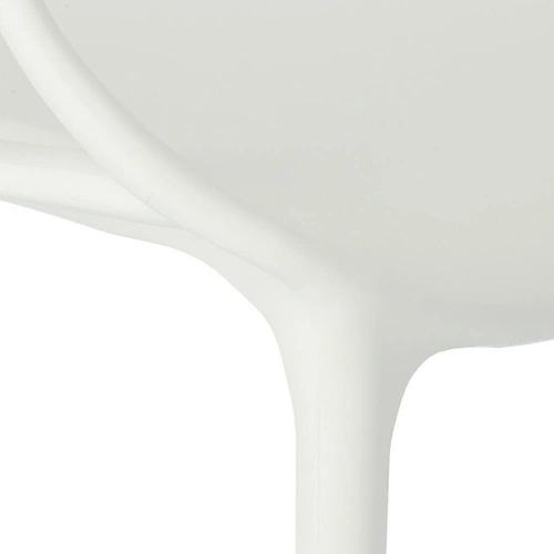 Bílá jídelní židle Lexi inspirovaná Master, moderní stohovatelná s područkami