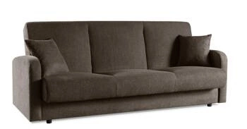 Rozkládací pohovka Corsica 3místná s úložným prostorem a funkcí spaní do obýváku hnědá