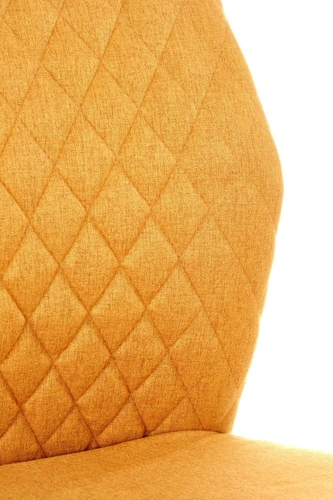 Čalouněná žlutá jídelní židle Honorine, moderní s černými nohami Intesi