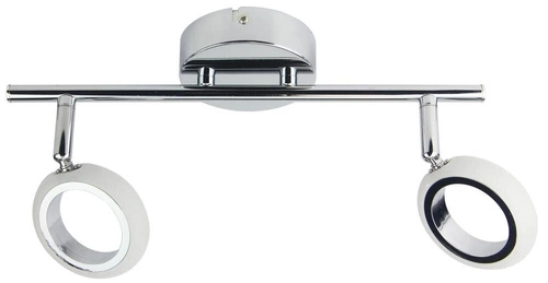 Stropní světelný pásek Aurelion 2x4W LED chrom 3000K