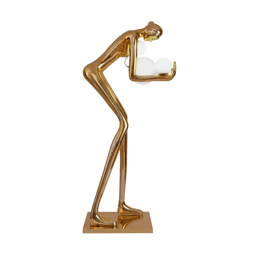 Stojací lampa WOMAN-2 GOLD zlatá moderní glamour do obýváku Step into Design 190 cm