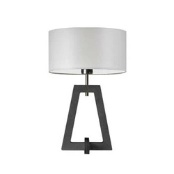 Noční lampička Clio moderní s světle šedým stínidlem glamour do ložnice nebo obýváku LYSNE