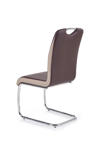 Čalouněná židle Champagne Intesi do jídelny a obýváku hnědá ekokůže moderní