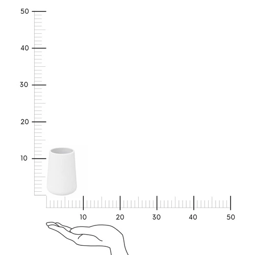 Keramický bílý kelímek na zubní kartáčky Colors do koupelny 5five simply smart
