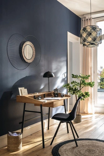 Psací stůl Josan skandinávský s nástavcem a zásuvkou na práci 110 cm Atmosphera hnědo-černý