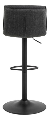 Barová židle Flynn moderní čalouněná s opěrkou výškově nastavitelná otočná tmavě šedá do kuchyně Actona